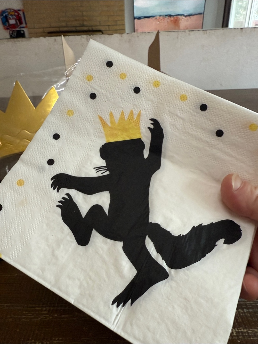 Wild One First Birthday Party Supplies Set - Black & Gold - Picture 4 of 8